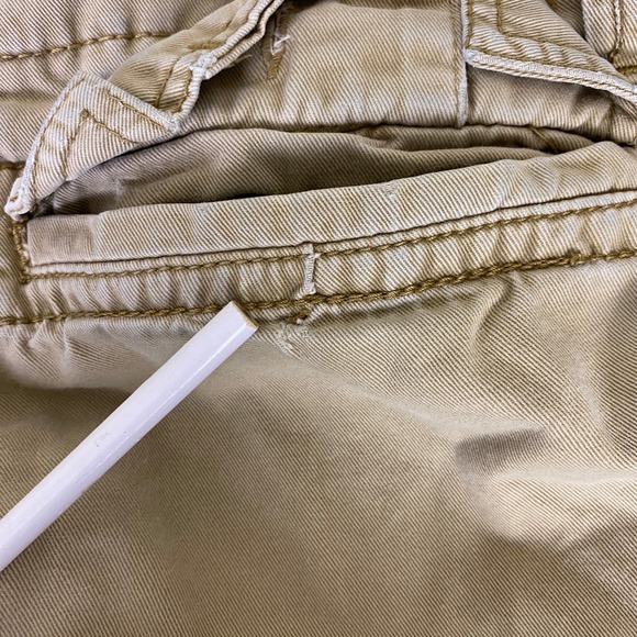 Y2K Old Navy Cargo Shorts Men's Size 32 Khaki Tan Cotton Relaxed Fit Utility* - Picture 14 of 15